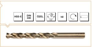 HSS-E DIN 340 Silindirik Saplı Uzun Matkap Ucu - ALTIN SERİ