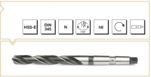 HSS-E DIN 345 Mors Konik Saplı Matkap Ucu